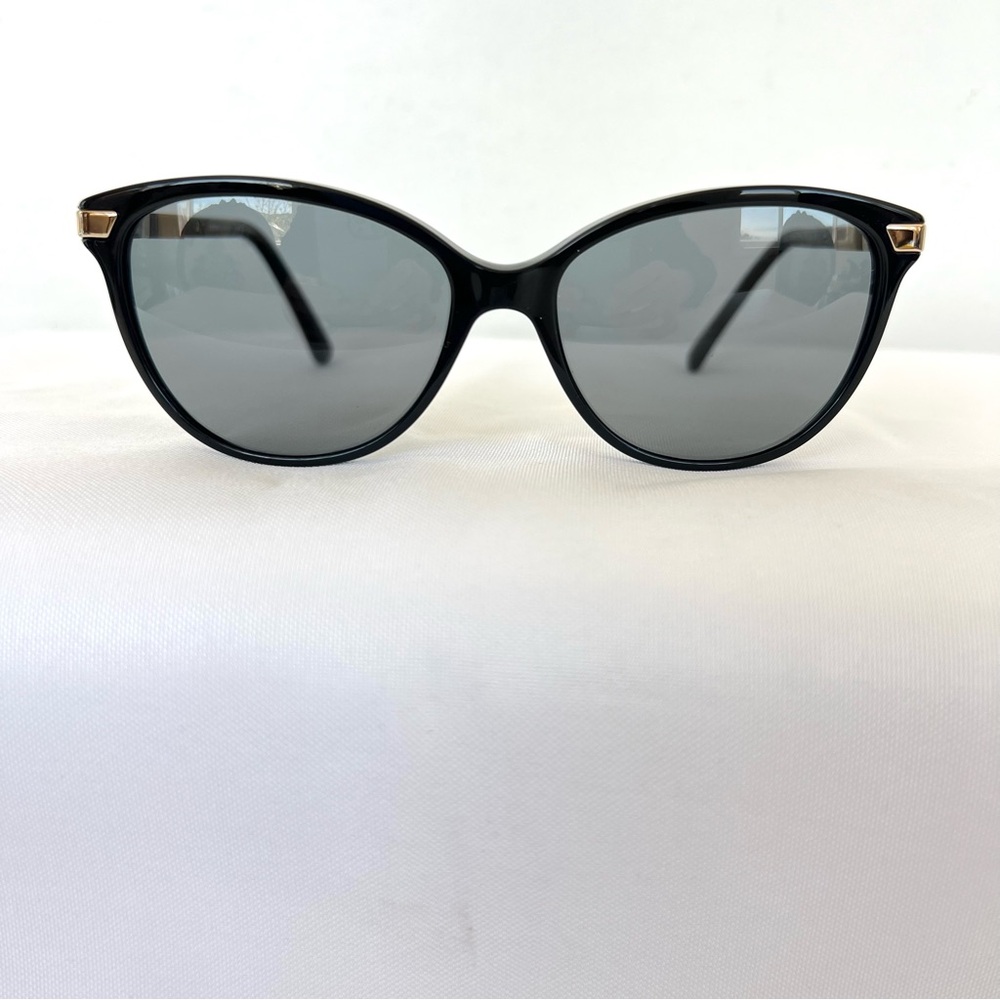 BURBERRY Italy B 4216 3001/T3 Cat Eye Full Rim Black w Strips Frame Glasses - Picture 6 of 13